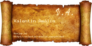 Valentin Amália névjegykártya